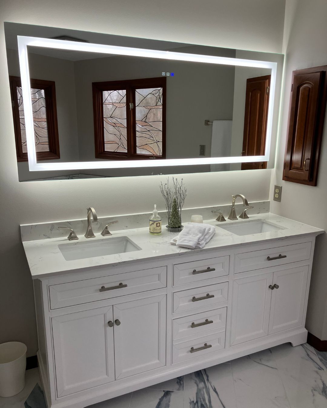 double vanity install