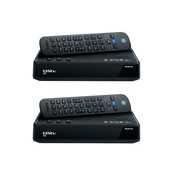 Two dstv decoders with remote controls