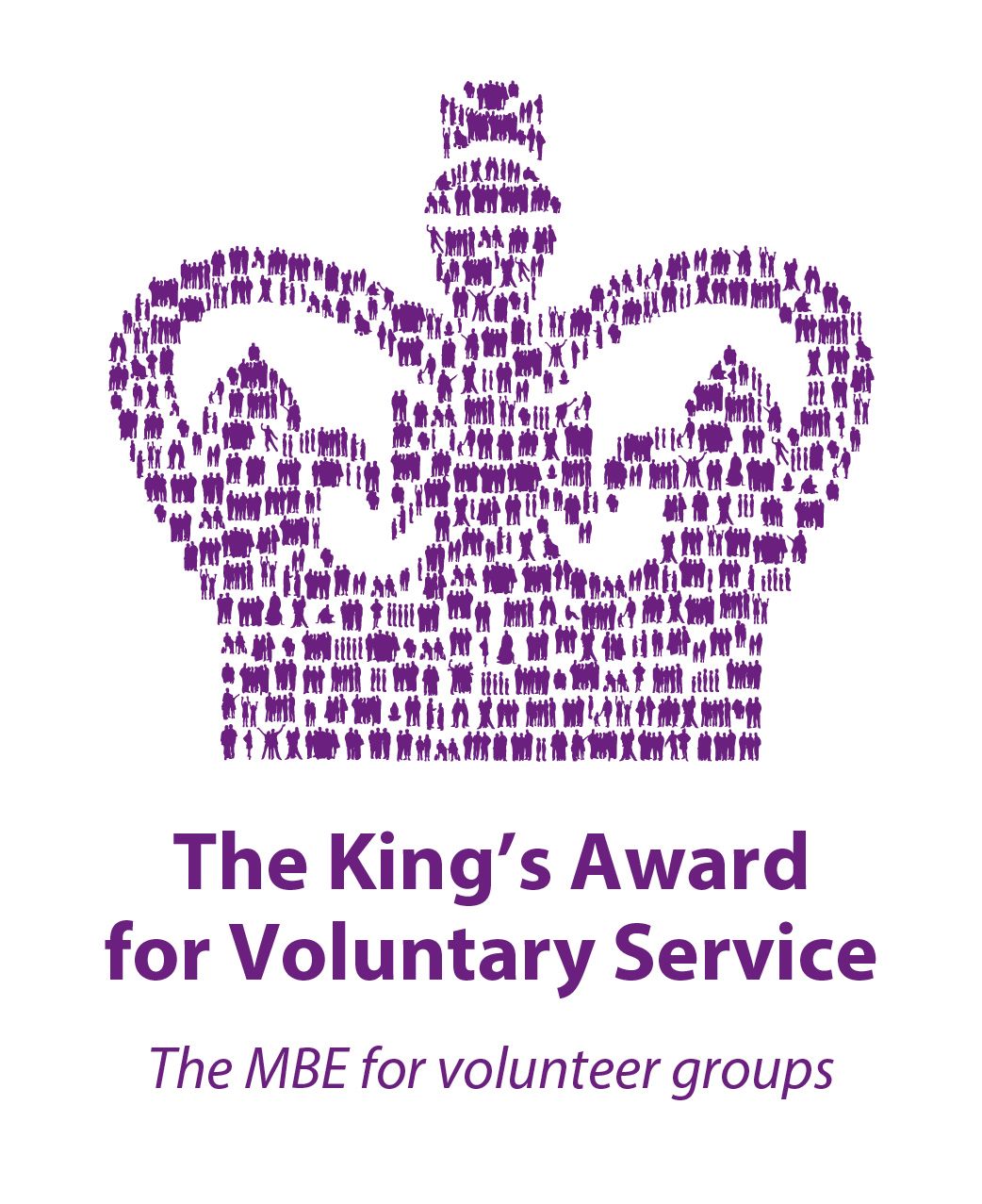 A logo for the queen 's award for voluntary service