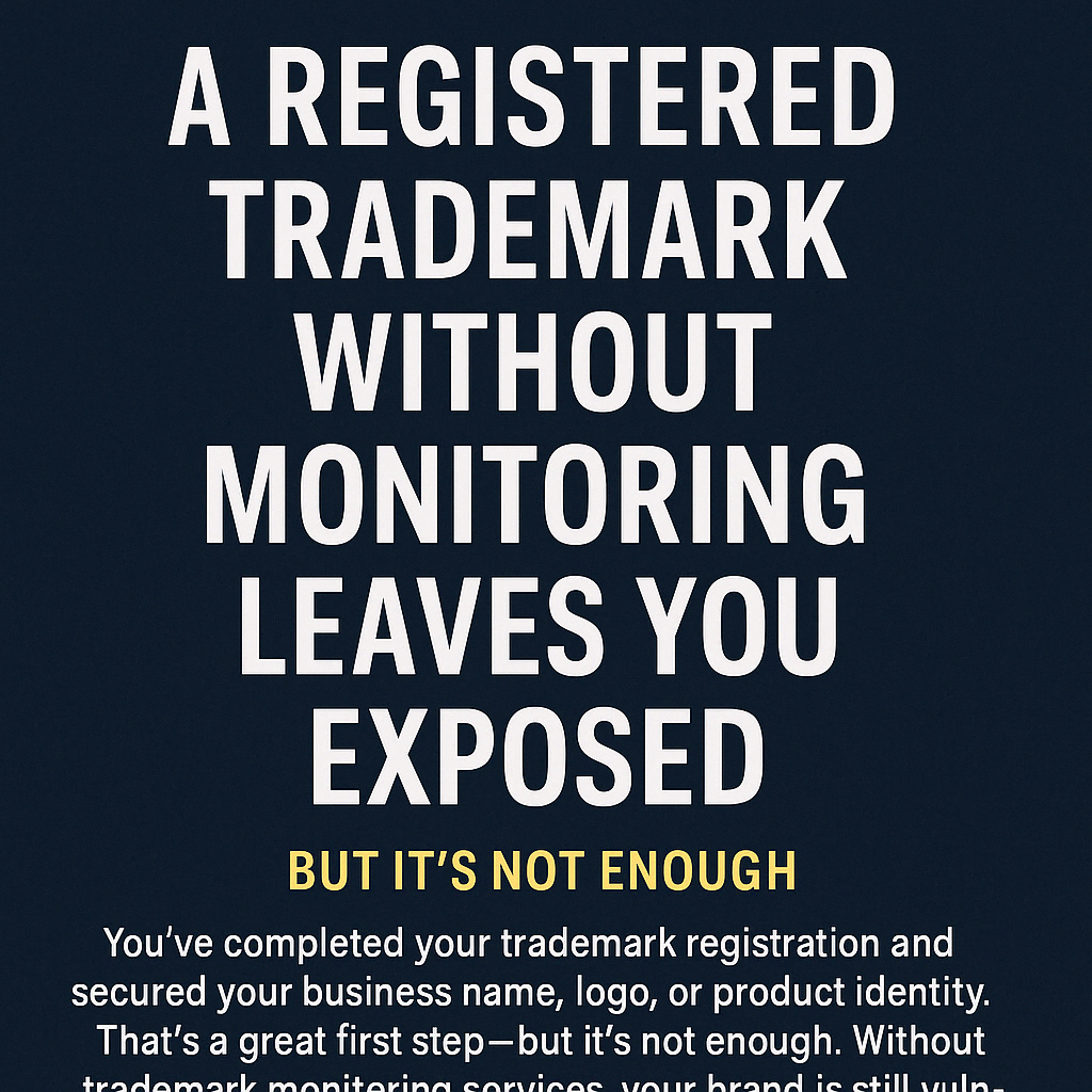 Business owner reviewing trademark monitoring dashboard with alert notifications for potential infringements, showing how proactive trademark monitoring services from Masterly Trademarks help protect intellectual property, detect confusingly similar marks, and prevent brand dilution before legal issues arise.