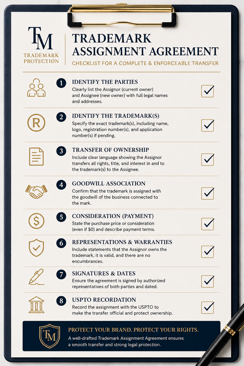 questions to consider before choosing trademark assignment agreement