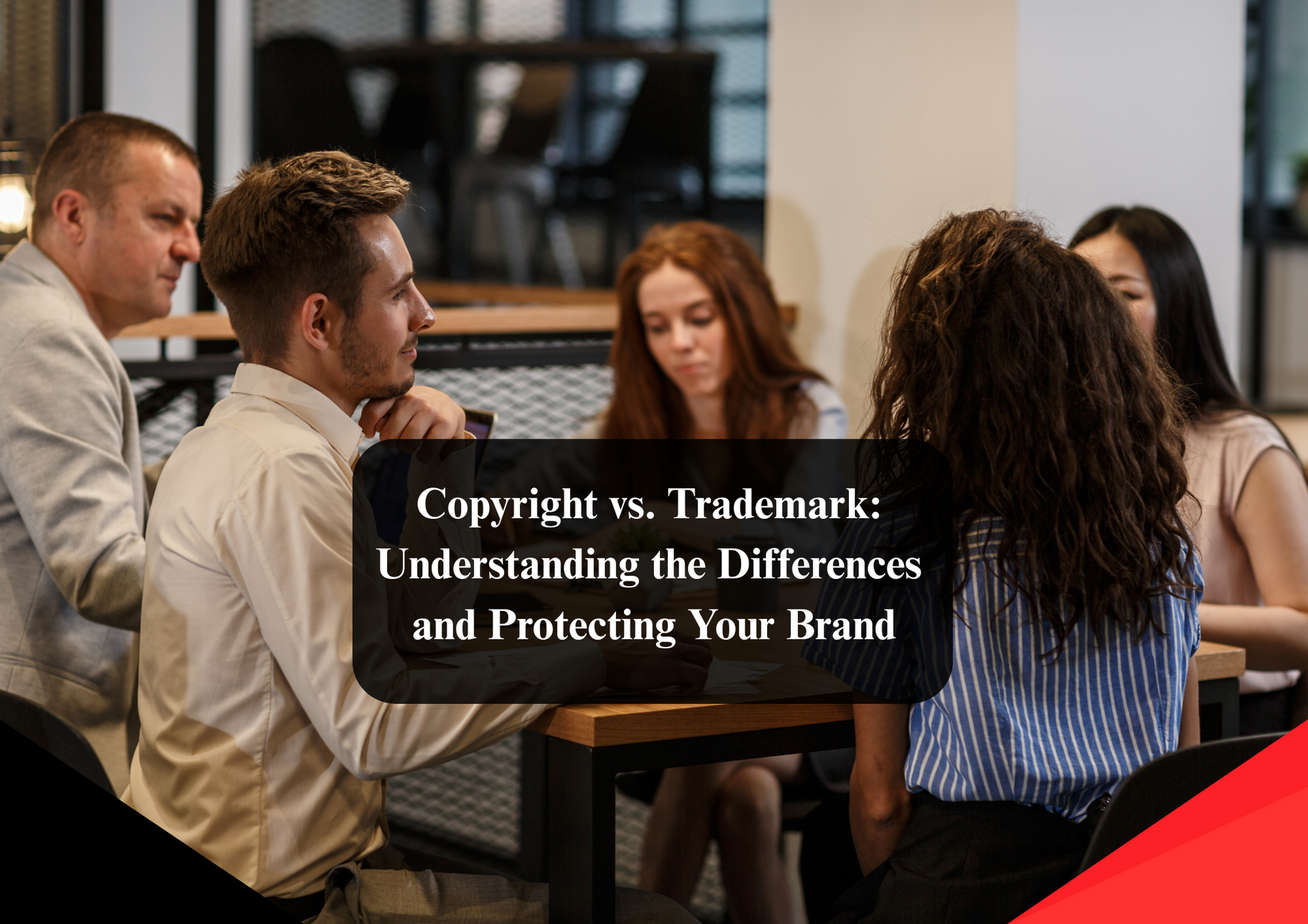 Copyright infringement lawyers reviewing legal documents.