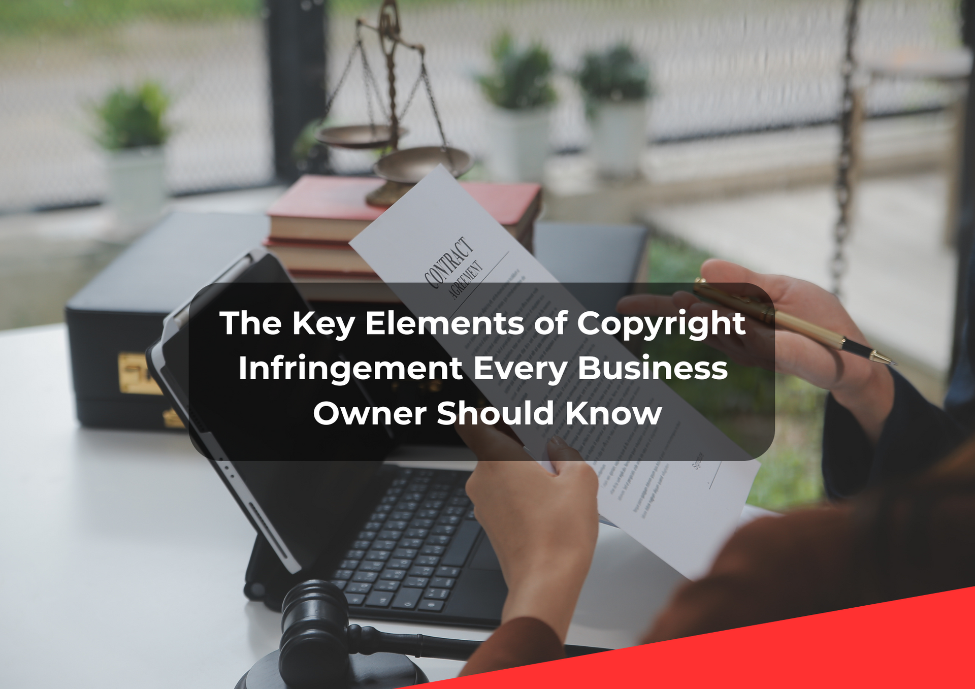 Key elements of copyright infringement and legal protections.