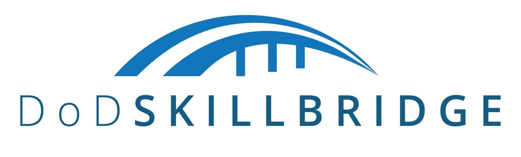 A blue and white logo for dodskillbridge