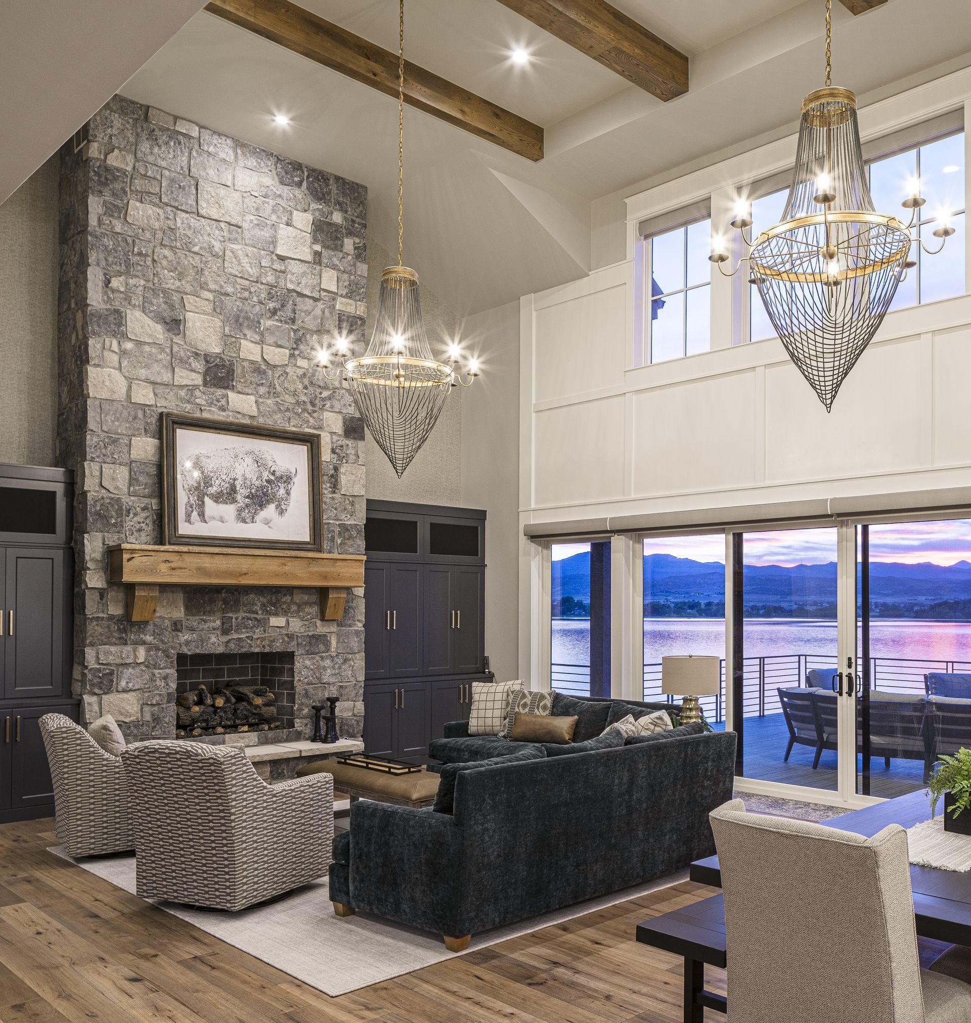 Fireplace wall veneer
