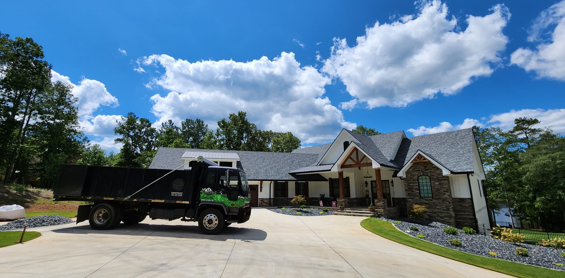 Dump Delivery of Driveway Slate