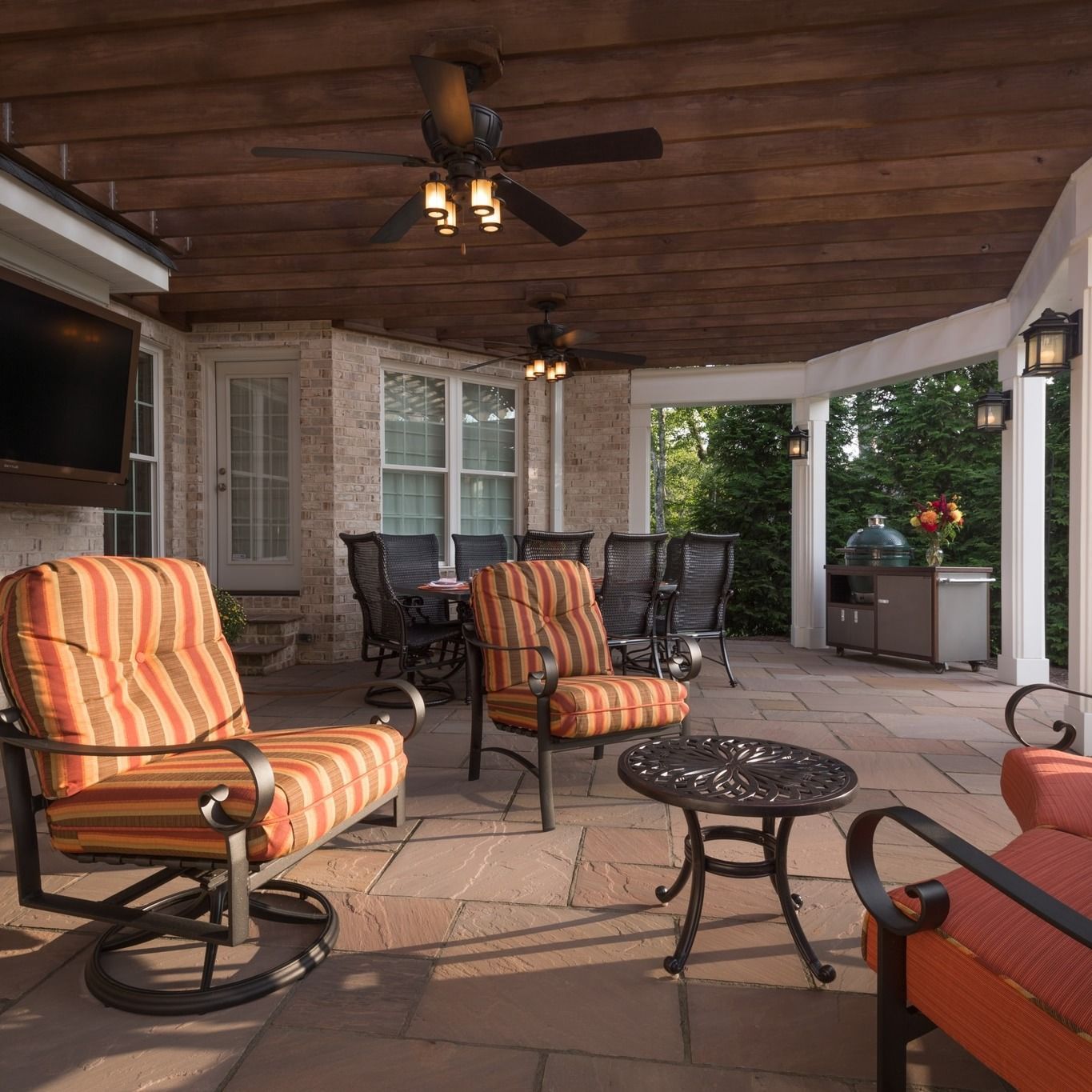 Buff Paver on Covered Porch