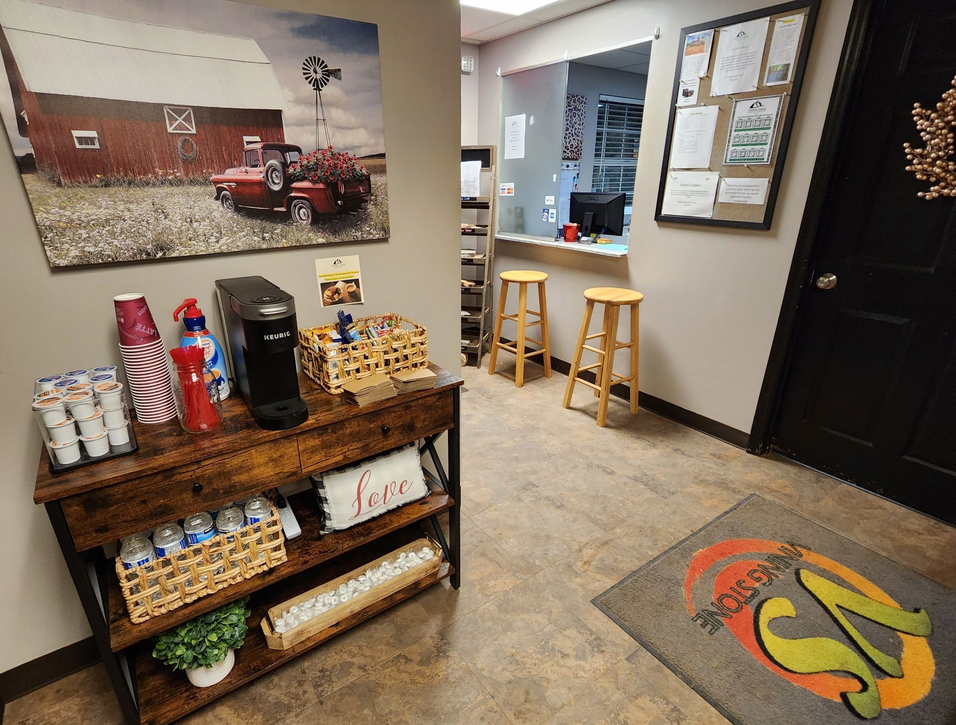 Coffee Bar in Vining Stone Design Consultation area