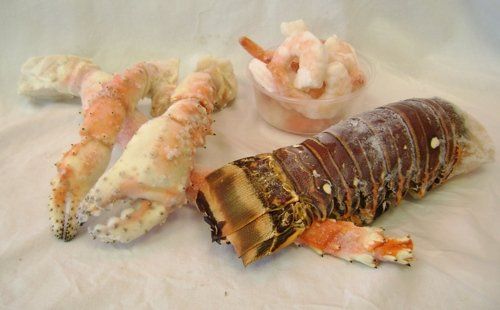 Crablegs, Lobster Tail & Cooked Shrimp 1