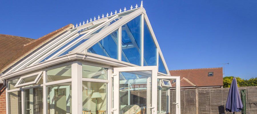 view from the outside of a gable conservatory