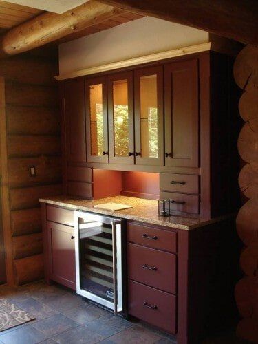 Custom Cabinets and Wine Fridge - Cabinets in Springfield, OR