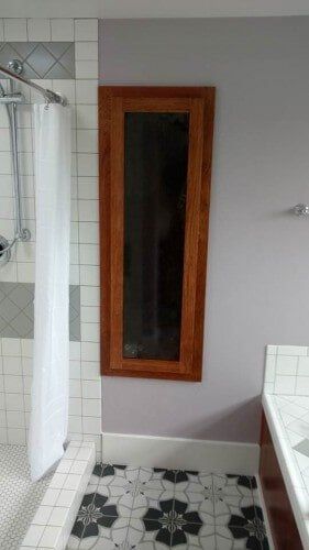 Long Custom Cabinet door in bathroom - Cabinets in Springfield, OR