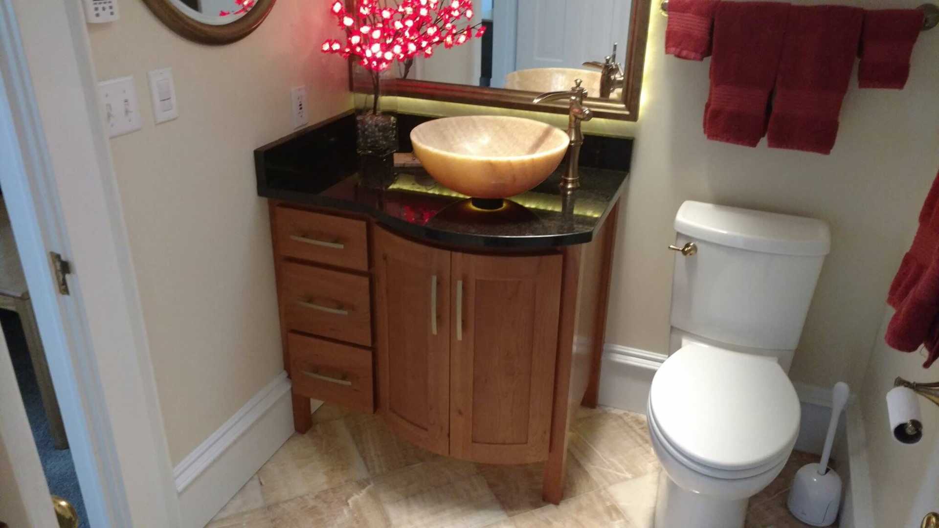 Custom Bathroom Cabinets and Sink - Cabinets in Springfield, OR
