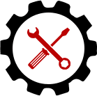 Car repairing tools icon