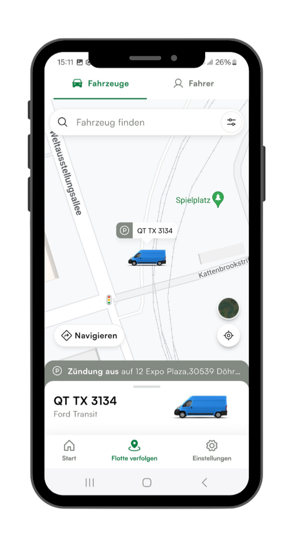 A cell phone with a screenshot of a car inspection app on it.