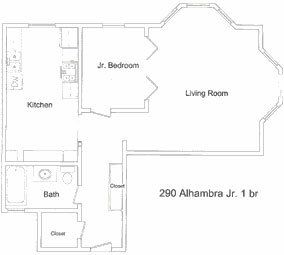 Jr. One Bedroom - 290 Alhambra Apartments