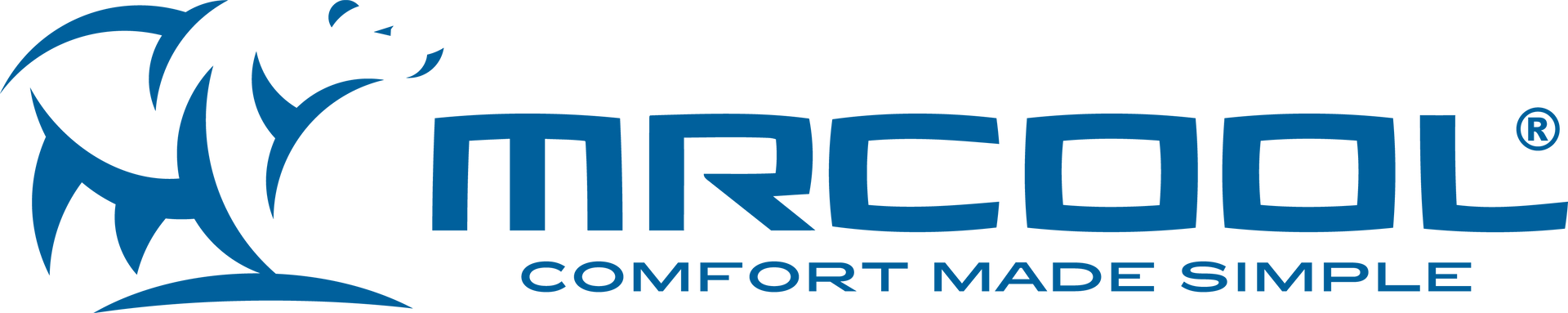 MRCOOL logo with a stylized blue graphic and the text 