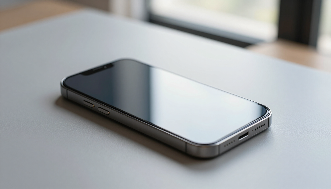 Displayschutzfolie auf einem Smartphone Display