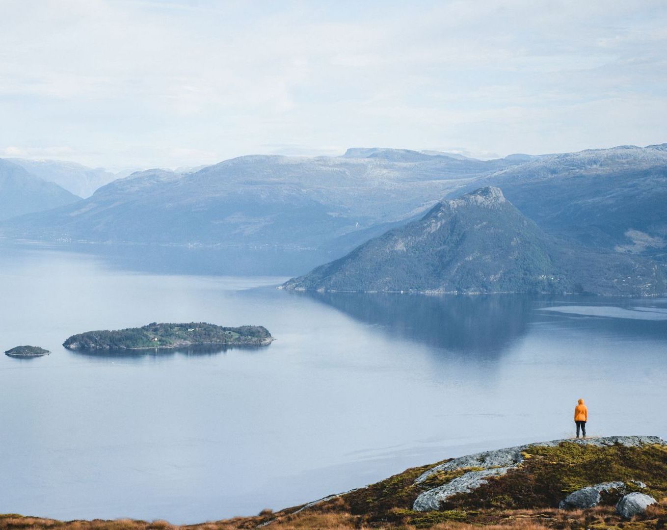 Panorama hiking view in Norheimsund