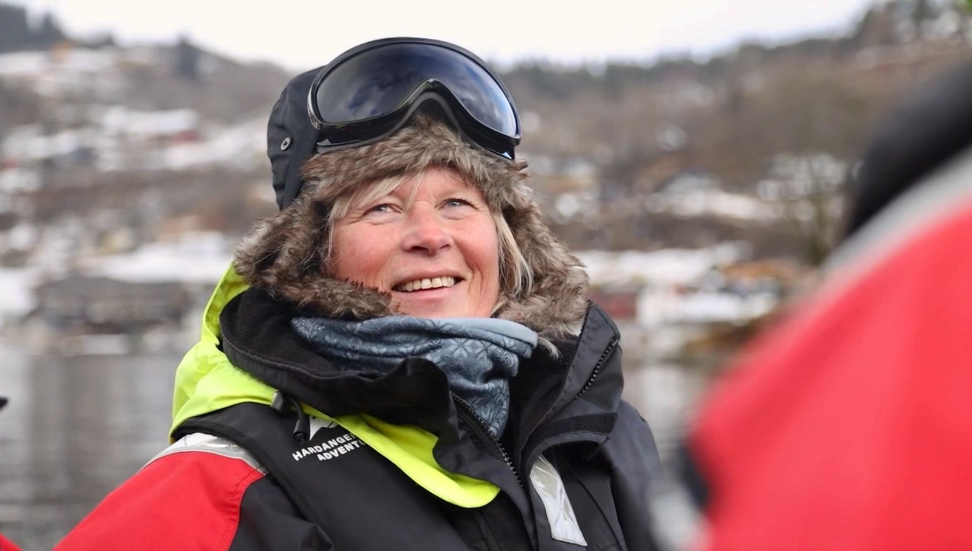 People doing Fjord floating from a RIB in Fyksesund