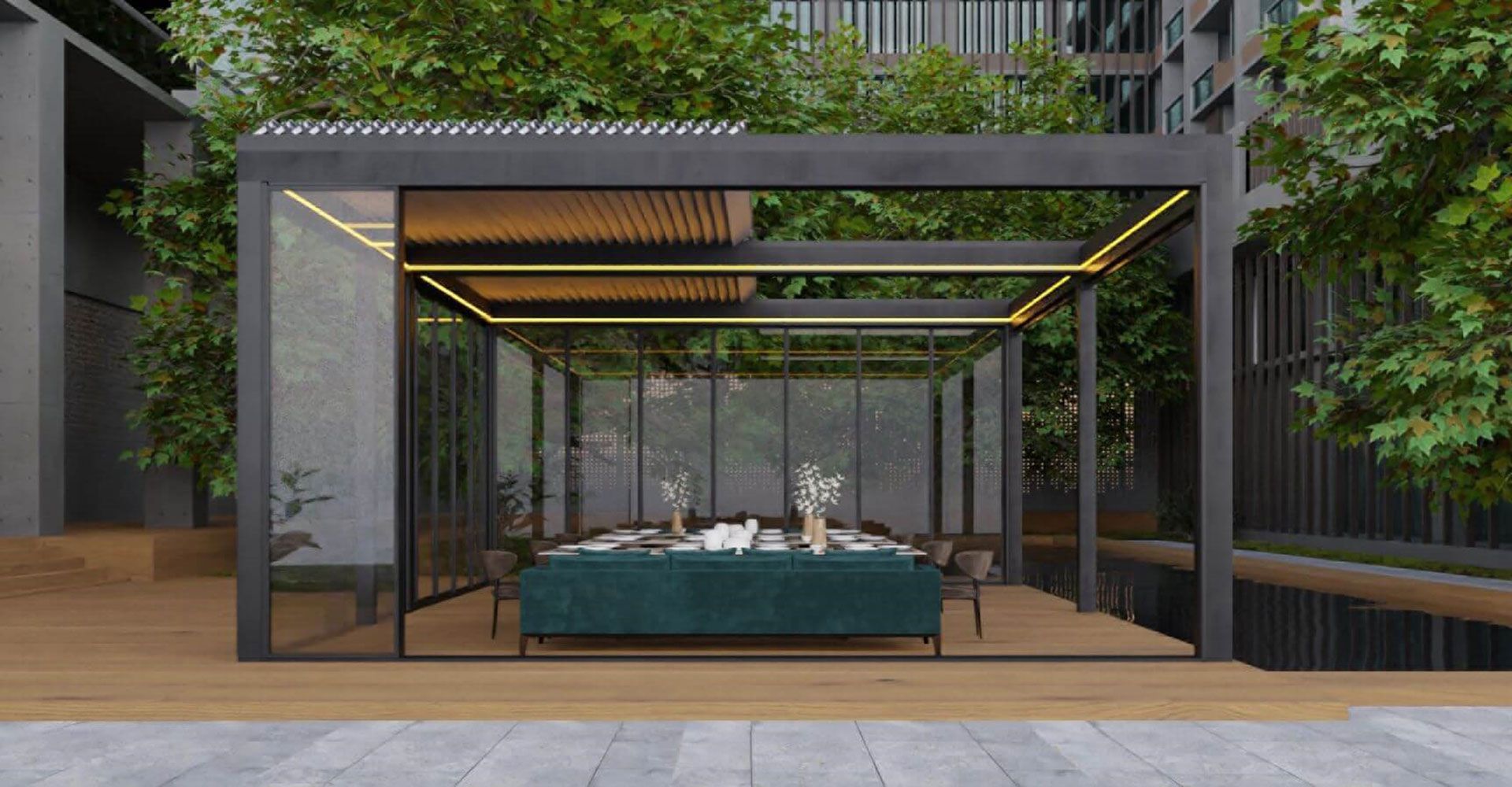 pergola per ristorante