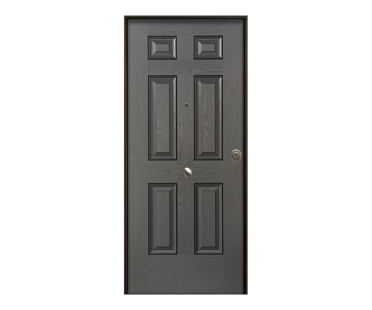porta blindata in vetroresina grigia
