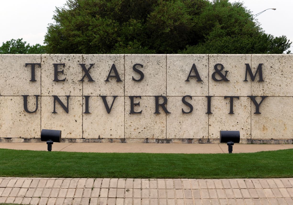 This is a photo of the sign at the entrance of Texas A&M University