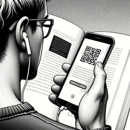 This book uses QR codes to create a multimedia experience