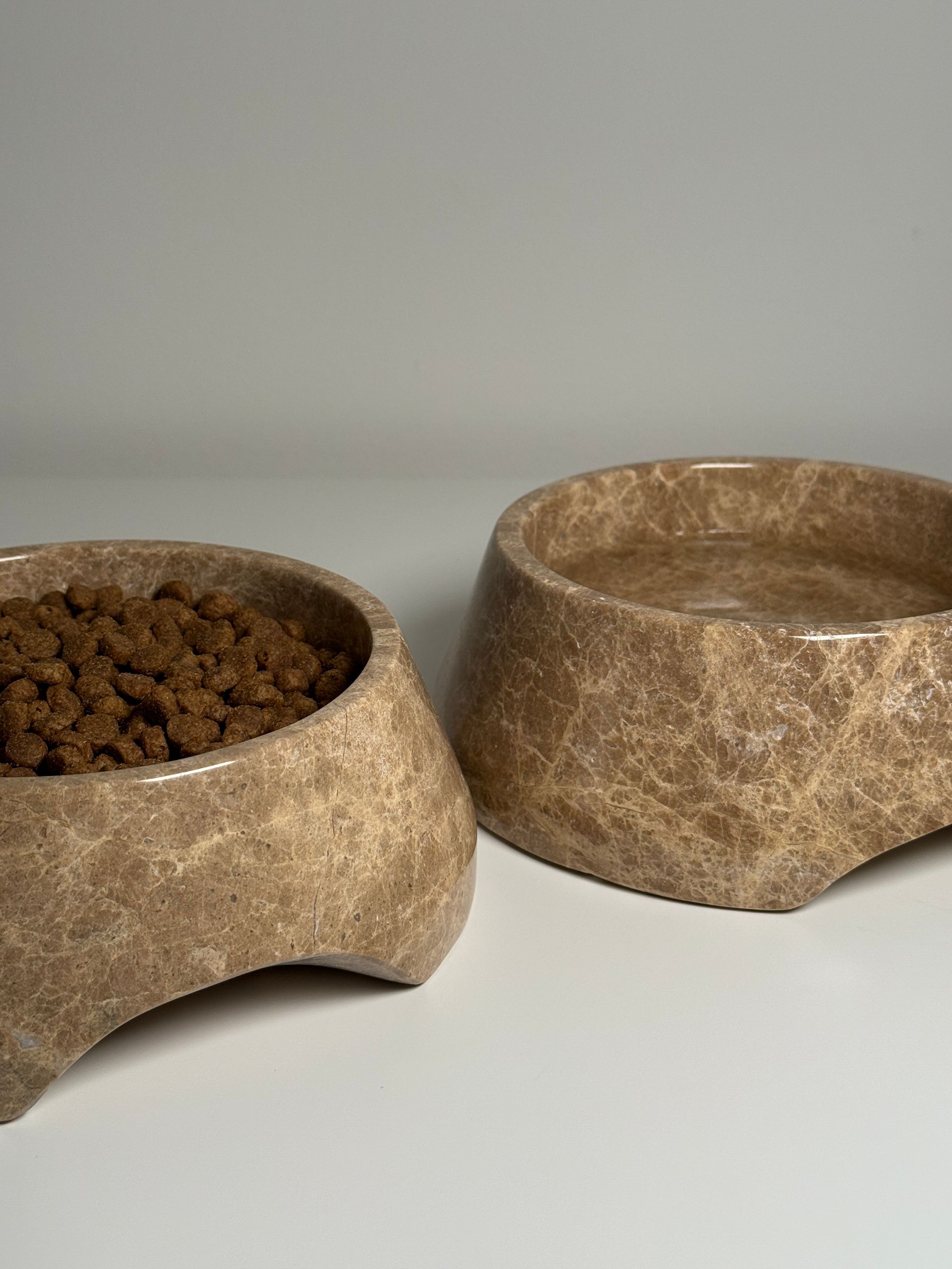 Luxury Pet Bowl Set - Emperador