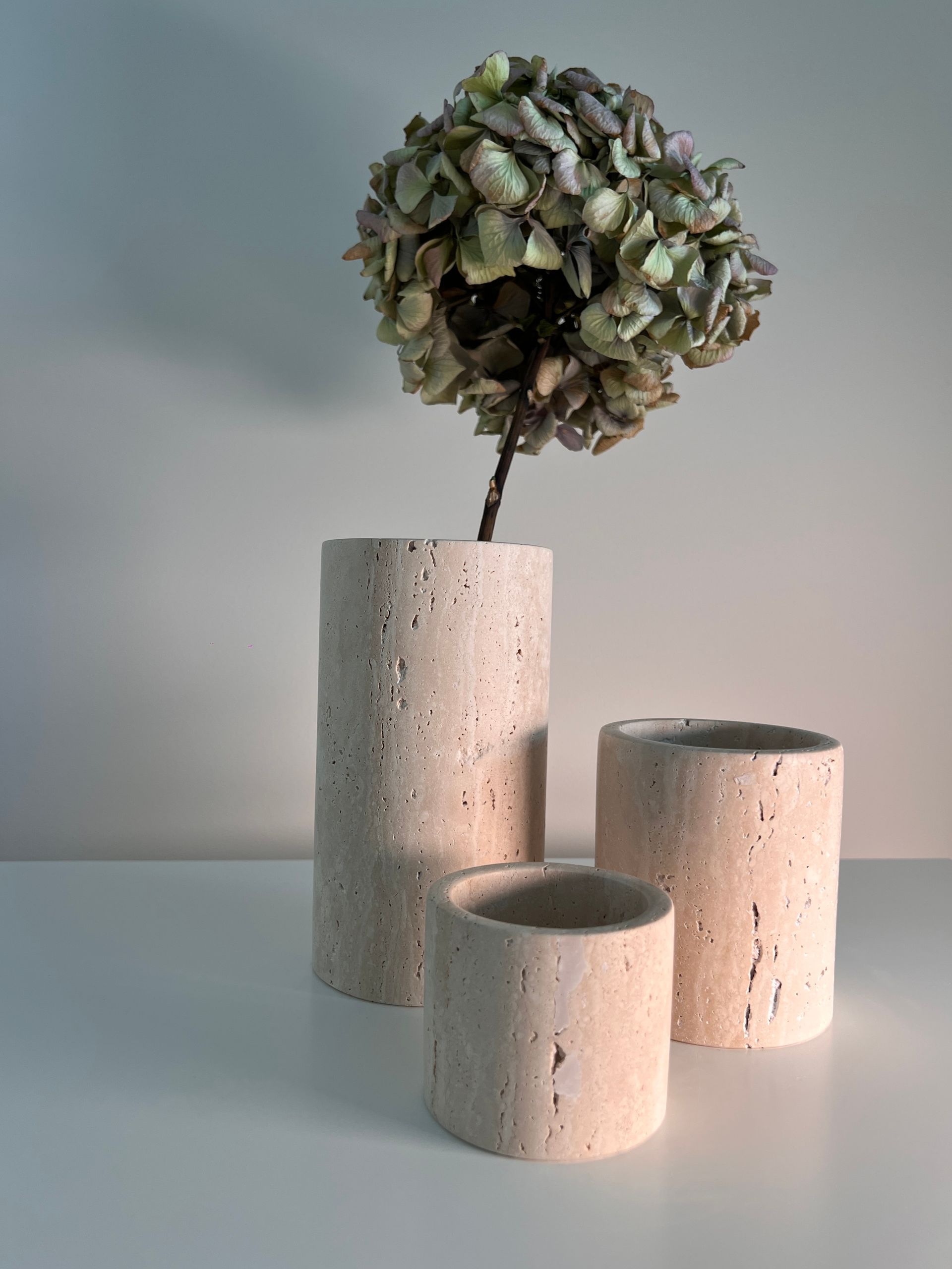 Travertine Vase  'Stretto'