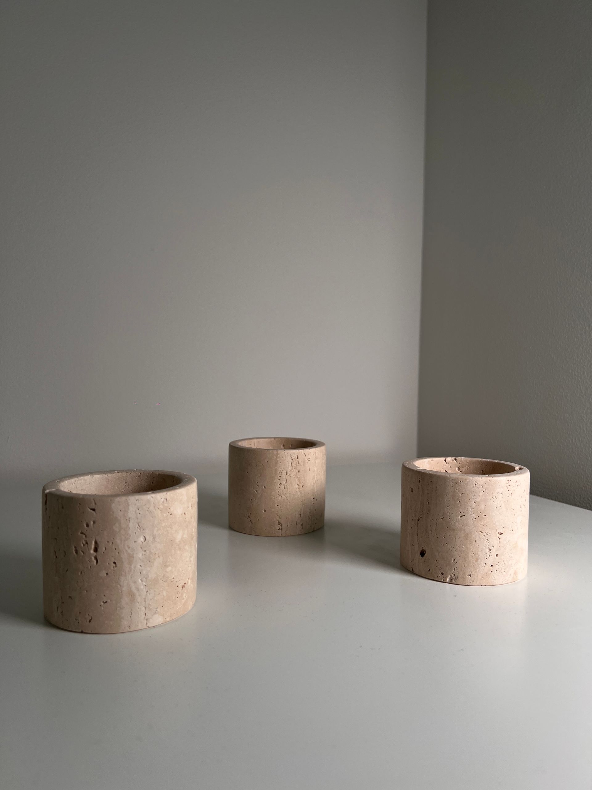 Travertine Light Holder