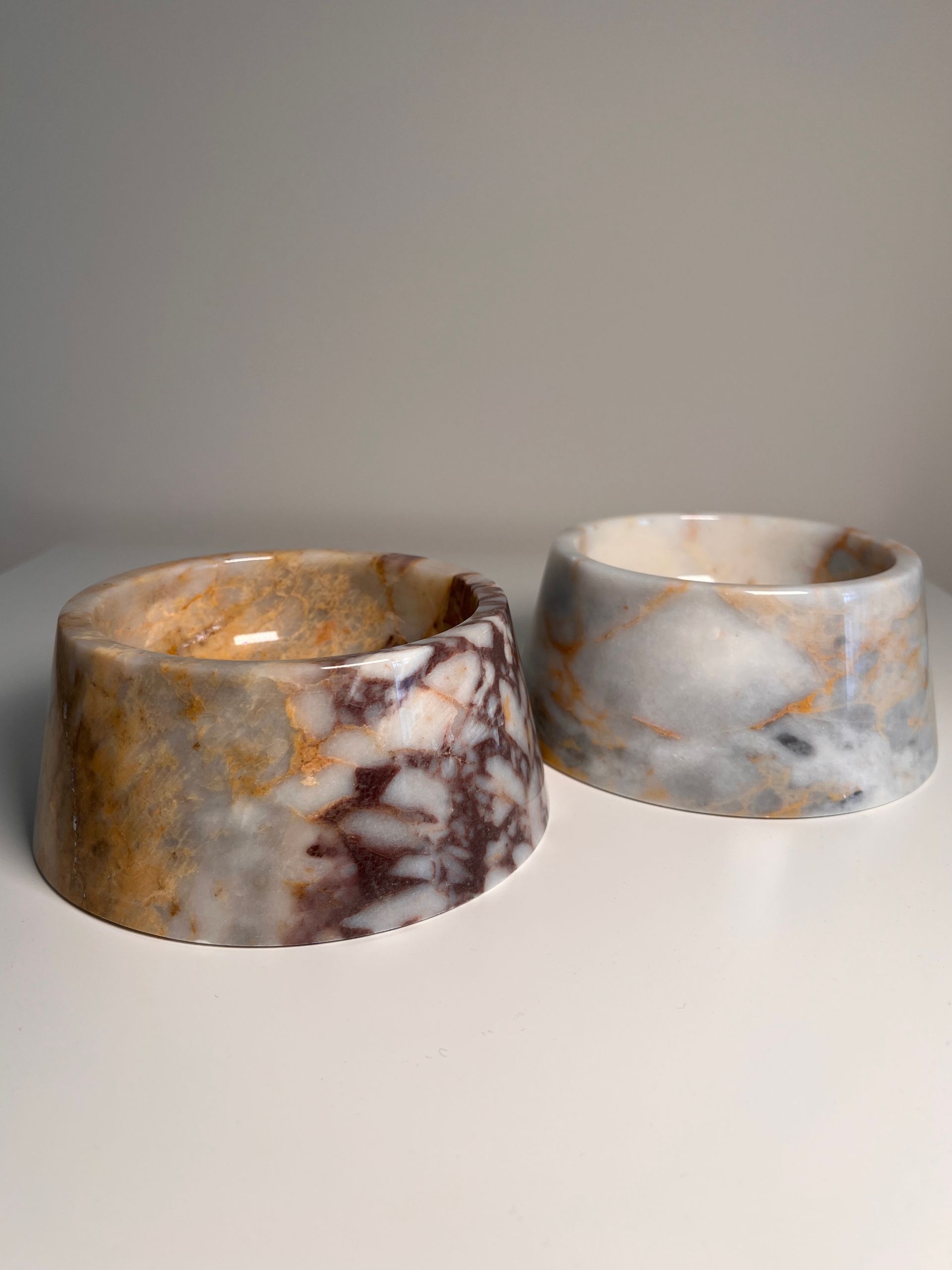 Marble Pet Bowl Set