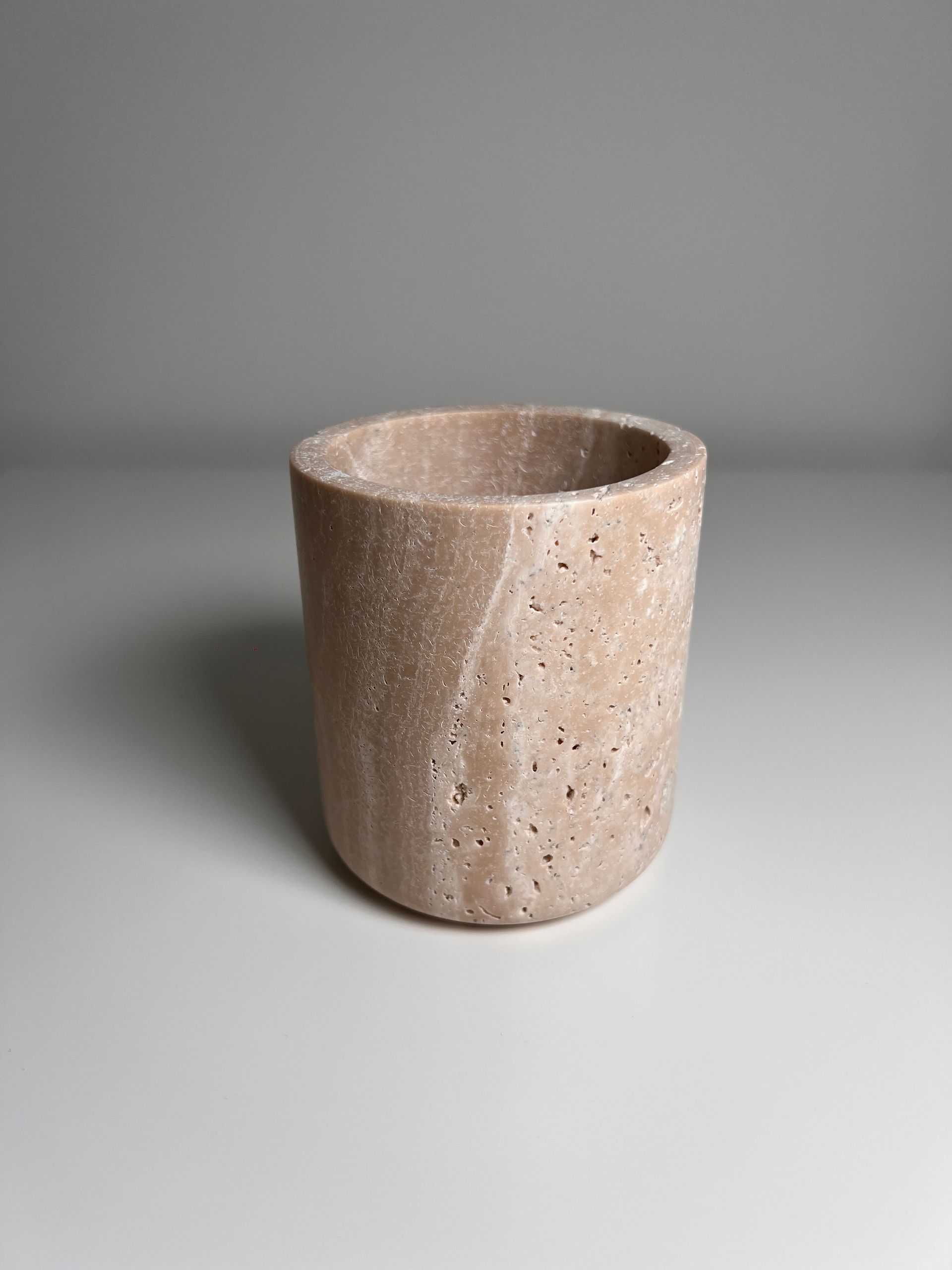 Travertine Jar 'Aqua'