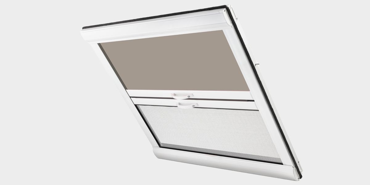ISN Insektenschutz Dachfenster Doppelrollo mit zusätzlicher Sonnenschutzfunktion