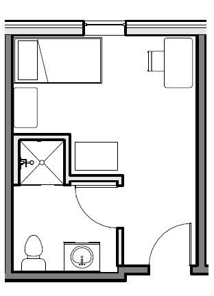 Dormitory room floor plans