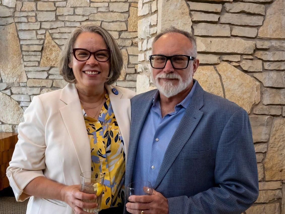 President Dr. Laura Crawley with First Gentleman Dr. Charles Fox