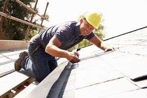 Construction Man Smiling — Roofing in Salem,OR