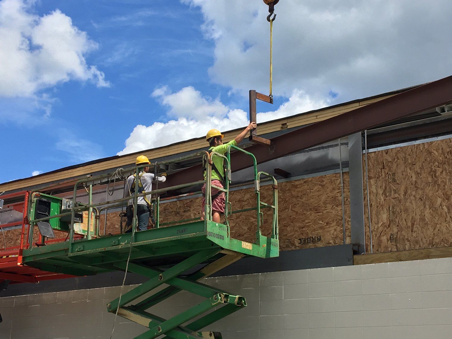 Welding Contractor — Two Welder Working In Truck Mounted Sky Lift in Westmoreland, NY