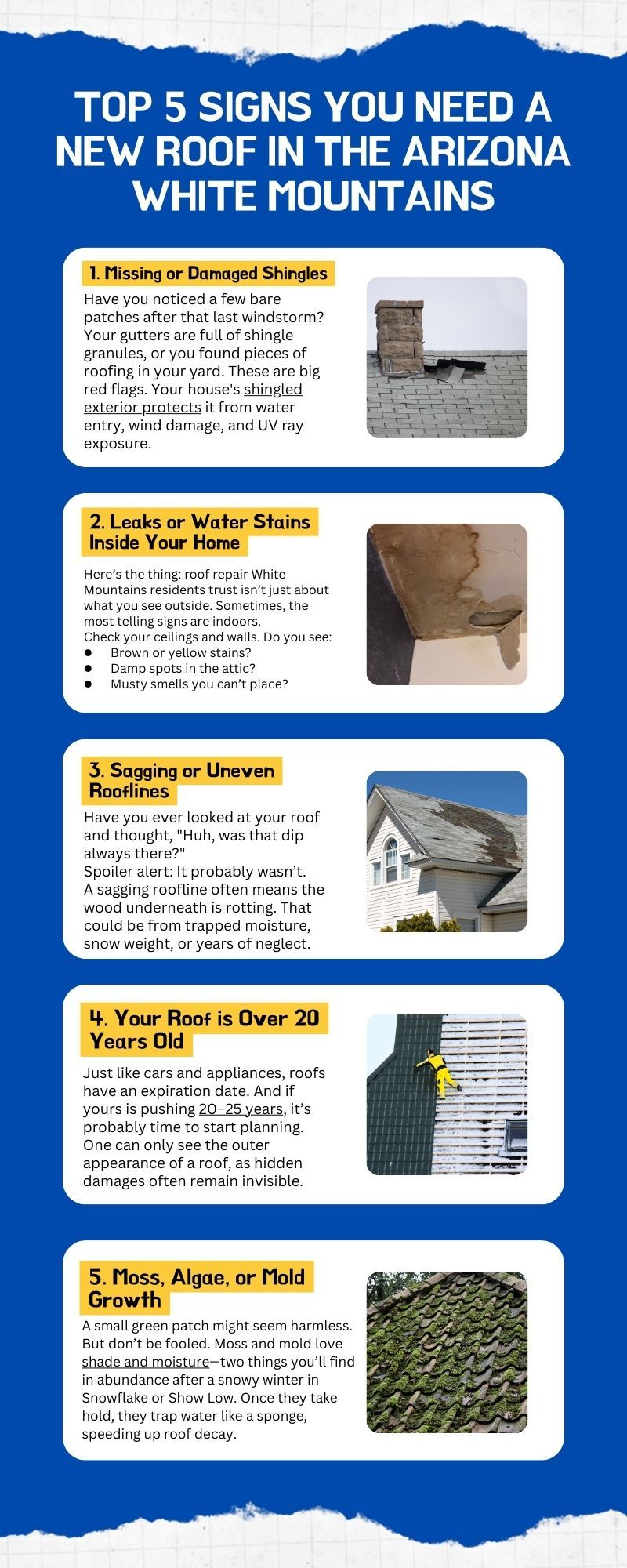 Top 5 Signs You Need A New Roof In The Arizona White Mountains(1)