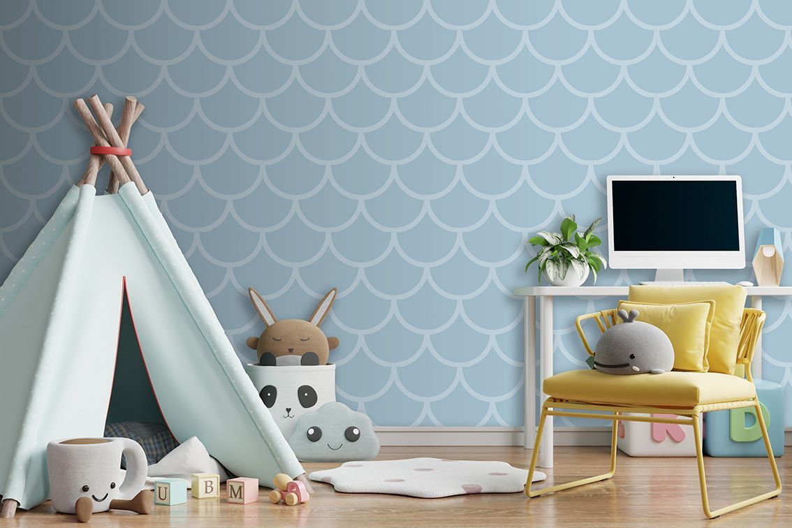 Carta da parati in fibra di vetro per bambini contract horeca hotellerie ville residenziale negozi