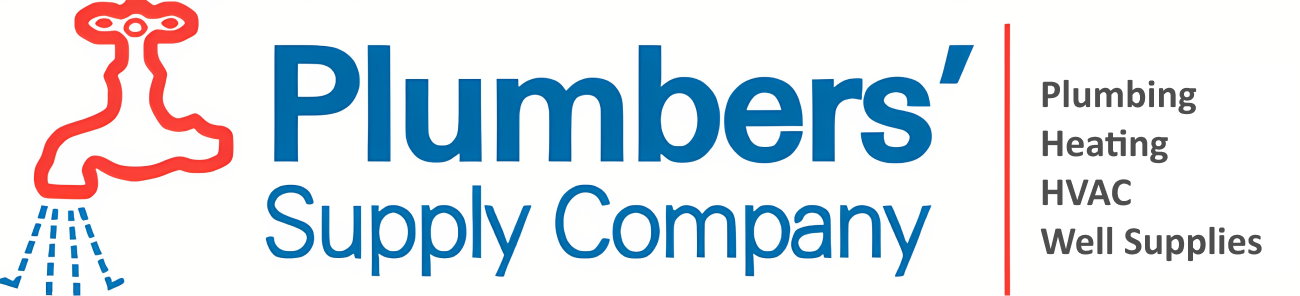Plumbers' Supply Company logo with services offered in plumbing, heating, HVAC, and well supplies