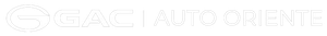 Logotipo branco da GAC ​​| Auto Oriente em fundo transparente.