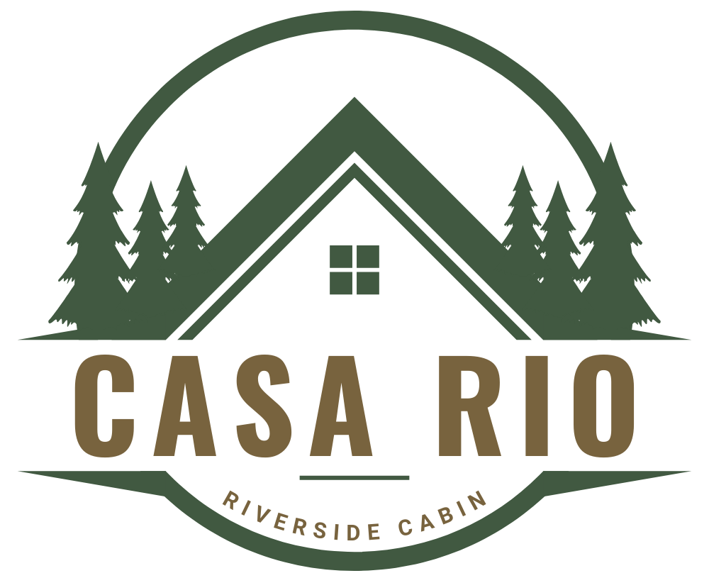 Logo: green cabin in a circle with 