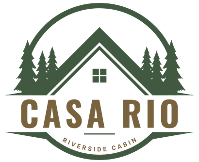 Logo: green cabin in a circle with 