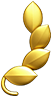 Gold leaf sprig.