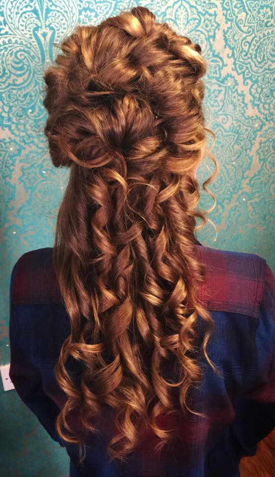 half up half down wedding hairstyle