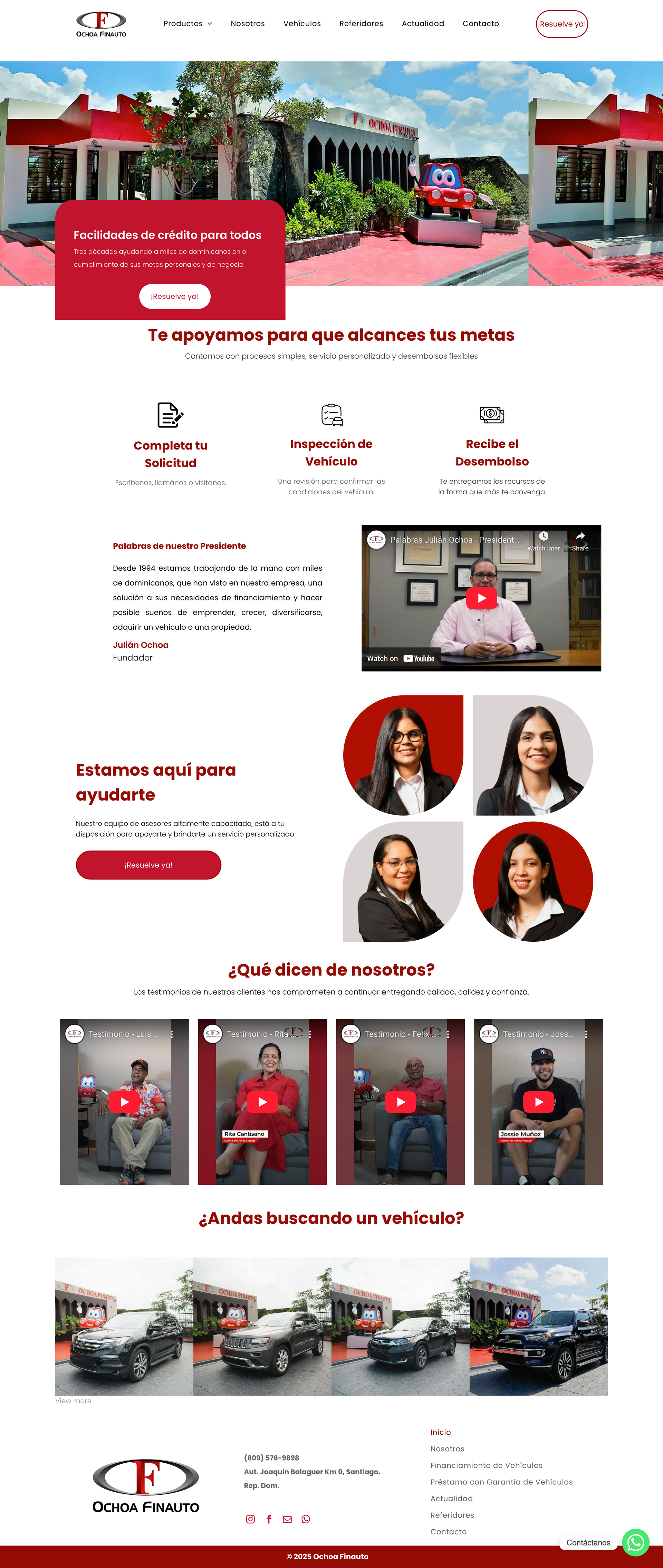 A screenshot of a website for a car dealership.