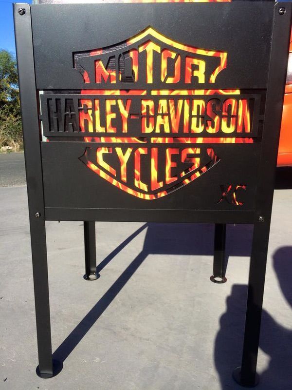 Metal Signage Featuring Harley-Davidson Cycles Design — Engraving in Illawarra Region, NSW