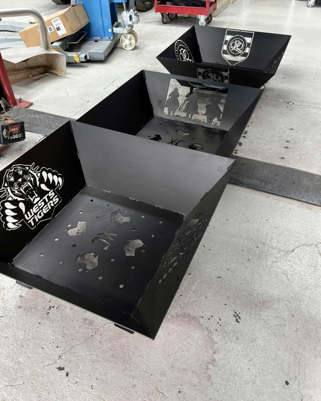 Exquisite Custom CNC-Cut Metal Art: 1m Square Fire Design — Welding in the Illawarra Region, NSW