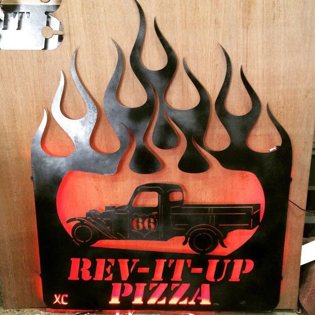 Artisanal Metal Sign Crafted Through CNC Precision for a Pizzeria — Laser Cutting in Shellharbour NSW
